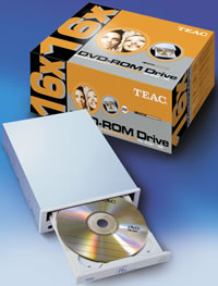 In the following tests we compare the Teac drive with three already tested 16X DVD-ROM drives, the LiteOn LTD163, the Asus E616 and the Toshiba SD-M1612.