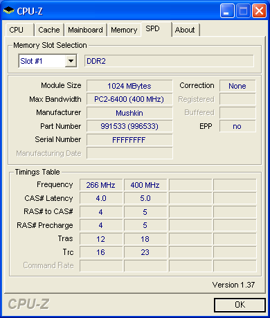 Mushkin HP2-6400 - Printer Friendly version