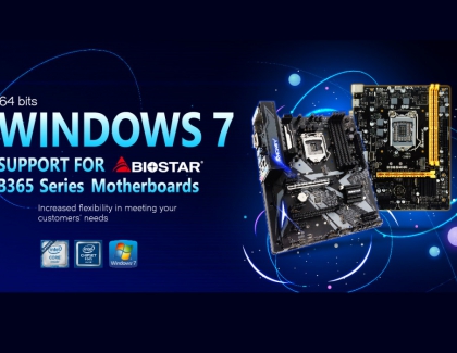  BIOSTAR Announces Windows 7 x64 SP1 Support for Intel B365 Series Motherboards