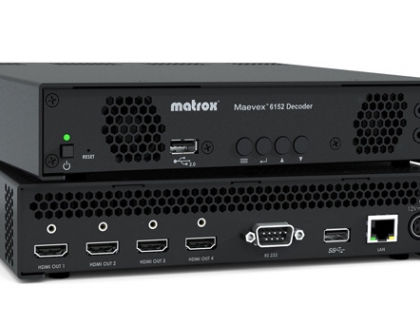 Matrox to Debut the Maevex 6152 Quad 4K Decoder at ISE 2020