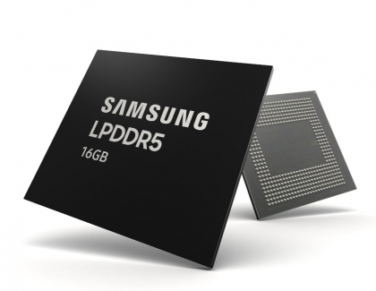Samsung Begins Mass Production of 16GB LPDDR5 DRAM for Smartphones