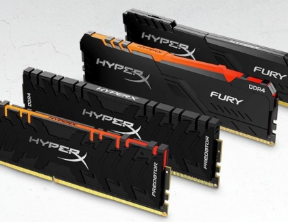 HyperX Adds New Predator DDR4 RGB and FURY DDR4 RGB with kits up to 256GB
