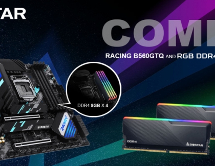BIOSTAR SHOWCASES THE RACING B560GTQ MOTHERBOARD PAIRED WITH THE RGB DDR4 GAMING RAM KIT