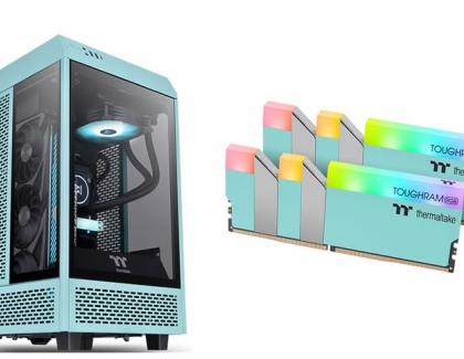 Thermaltake Unveils The Tower 100 Mini Chassis and TOUGHRAM RGB 3600MHz in Turquoise and Racing Green