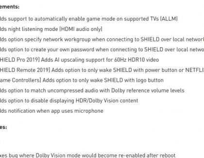 Nvidia updates Nvidia Shield to v9.01