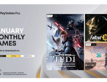PlayStation Plus Monthly Games for January: Star Wars Jedi: Fallen Order, Fallout 76, Axiom Verge 2