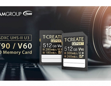 TEAMGROUP Launches T-CREATE EXPERT SDXC UHS-II U3 V90 & V60 Memory Cards