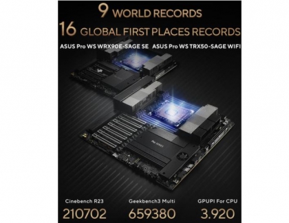 ASUS Breaks Overclocking Records: 9 World Records, 16 Global First Places