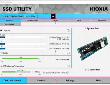 KIOXIA announced new version for their SSD Utility v6.0.0.22
