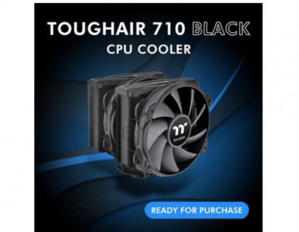 Thermaltake Introduces the New-Colored TOUGHAIR 710 CPU Cooler in Black