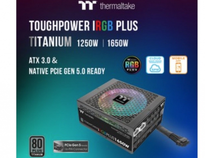 Thermaltake Releases New Toughpower iRGB PLUS 1250W/1650W Titanium