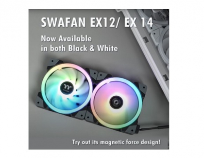 Thermaltake SWAFAN EX12 RGB PC Cooling Fan with Magnetic Force Design Now Available for Purchase