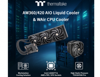 Thermaltake Launches AW360/420 AIO Liquid Cooler and WAir CPU Cooler for Workstations