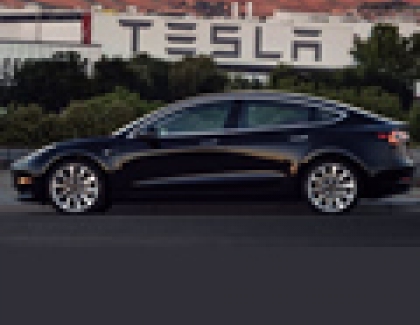 Tesla CEO Shows Off First Production Tesla Model 3