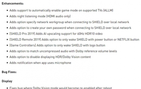 Nvidia updates Nvidia Shield to v9.01