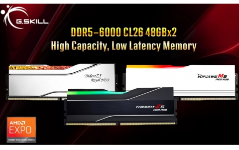 G.SKILL Unveils High-Capacity, Low-Latency DDR5-6000 CL26 48GBx2 Memory Kit for AMD AM5 Platform