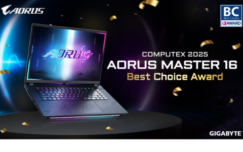 GIGABYTE AORUS MASTER 16 AI PC Wins COMPUTEX 2025 Best Choice Award