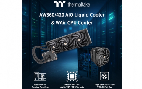 Thermaltake Launches AW360/420 AIO Liquid Cooler and WAir CPU Cooler for Workstations