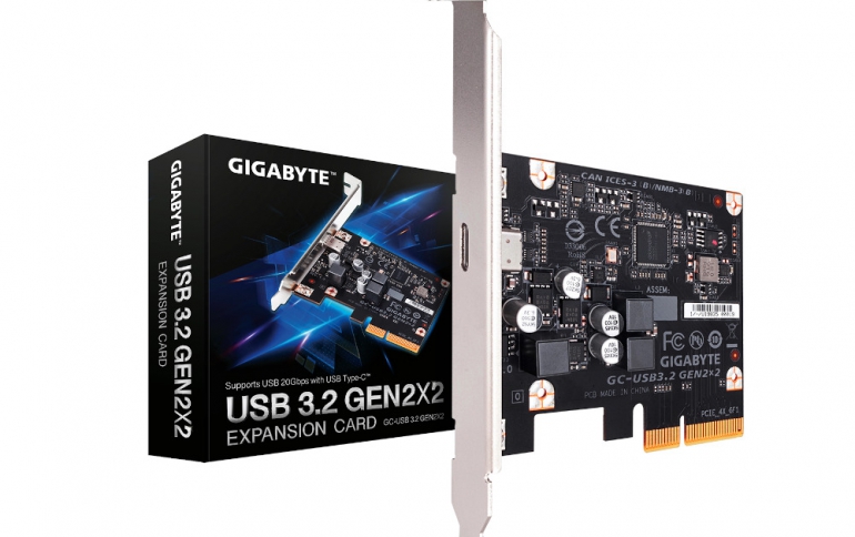 GIGABYTE USB 3.2 Gen 2x2 PCIe Expansion Card Brings 20Gbps Transfer Speed to Your Older Motherboard