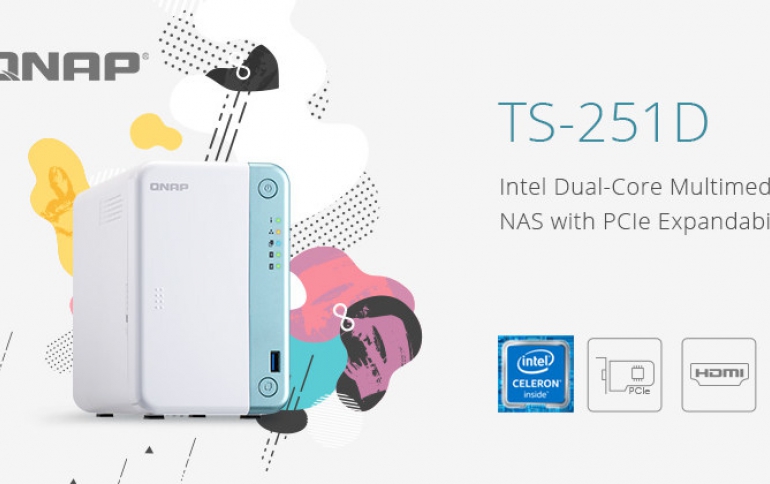 QNAP Releases Intel Dual-Core TS-251D Multimedia NAS with PCIe Expandability