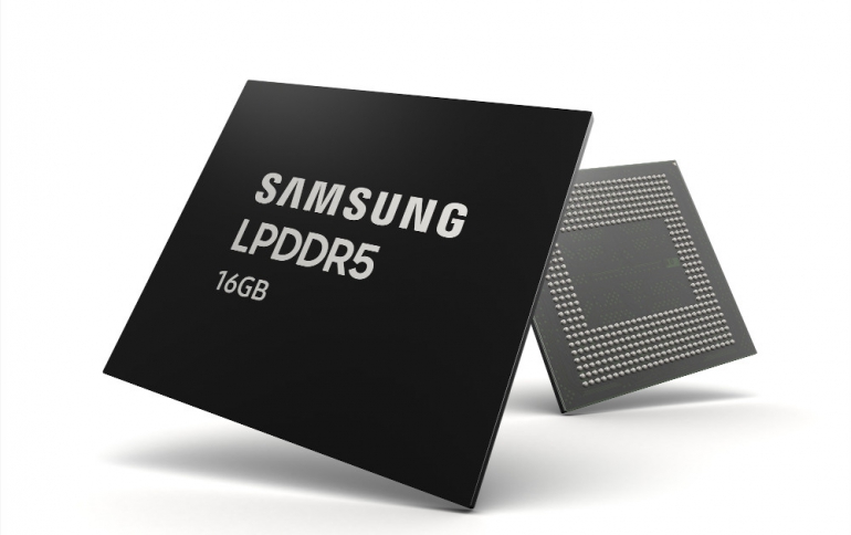 Samsung Begins Mass Production of 16GB LPDDR5 DRAM for Smartphones