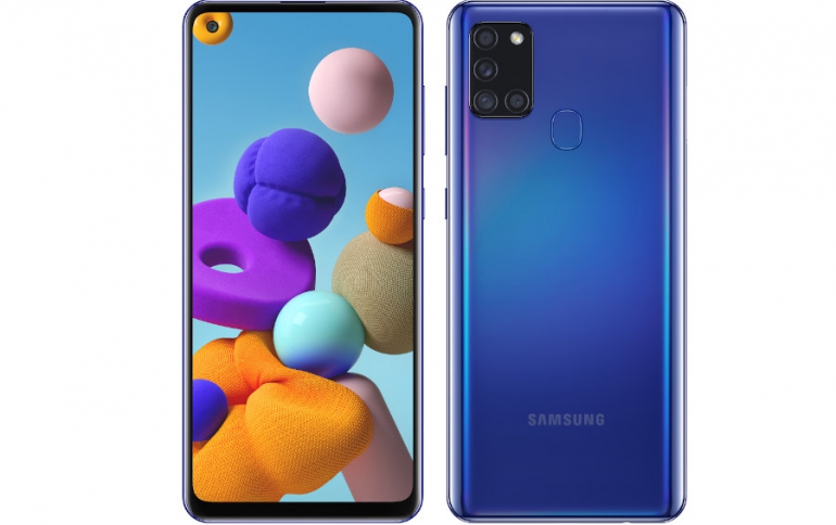 Samsung Galaxy A21s Comes With an Infinity-O Display, Quad Camera