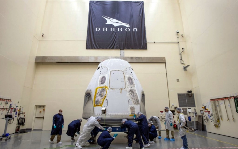 SpaceX Crew Dragon Capsule Arrives for Demo-2 Mission