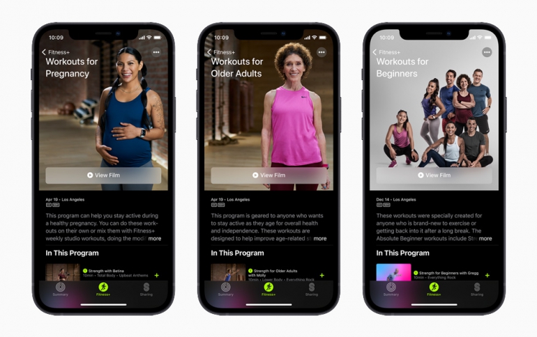 Apple Fitness+ introduces even more ways to make fitness welcoming and inclusive with new Workouts for Pregnancy, Workouts for Older Adults, trainers, and Time to Walk guest