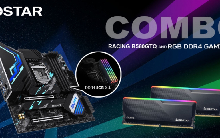 BIOSTAR SHOWCASES THE RACING B560GTQ MOTHERBOARD PAIRED WITH THE RGB DDR4 GAMING RAM KIT