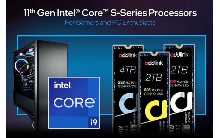 addlink Announces M.2 Gen4x4 SSDs Optimized For 11th Gen Intel Rocket Lake-S