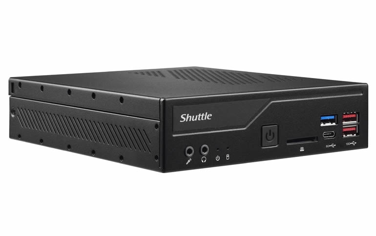 Flat Mini-PC Barebones for the latest LGA1700 processors from Shuttle