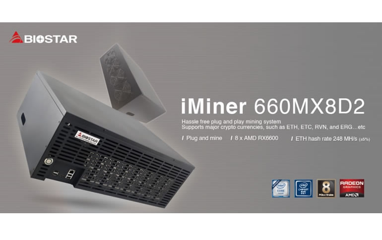 BIOSTAR UNVEILS THE BRAND NEW iMiner 660MX8D2 PREBUILT MINING RIG