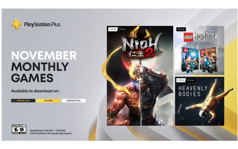 PlayStation Plus Monthly Games for November: Nioh 2, Lego Harry Potter Collection, Heavenly Bodies 