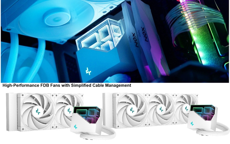 DeepCool Launches the LT WH Premium AIO Liquid Cooler Series – A Unique Design, Now Available in All-White