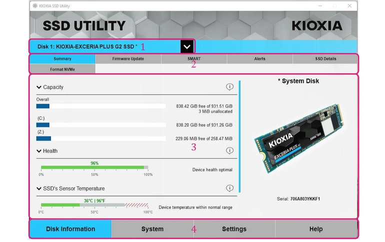 KIOXIA announced new version for their SSD Utility v6.0.0.22