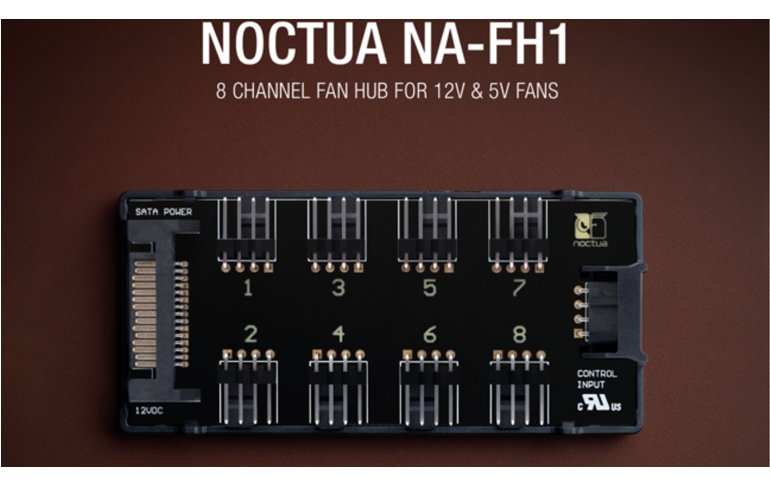 Noctua presents NA-FH1 eight channel PWM fan hub