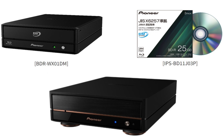Pioneer Japan announces new BDR-X13J-X external BD Writer and BDR-WX01DM for archiving