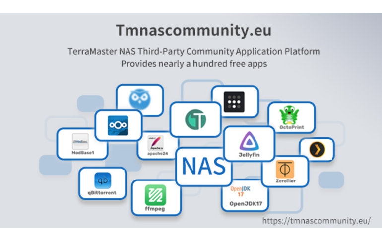 TERRAMASTER NAS THIRD-PARTY COMMUNITY APPLICATION PLATFORM PROVIDES NEARLY A HUNDRED FREE APPS