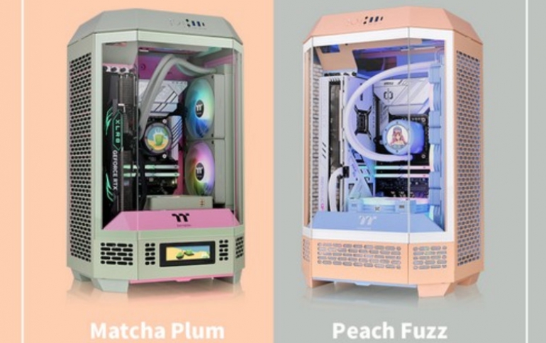 Thermaltake The Tower 300 Series Chassis Releases New Colors in Matcha Plum and Peach Fuzz