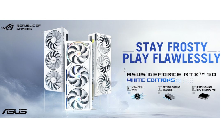 ASUS Unveils White GeForce RTX 50 Series Graphics Cards