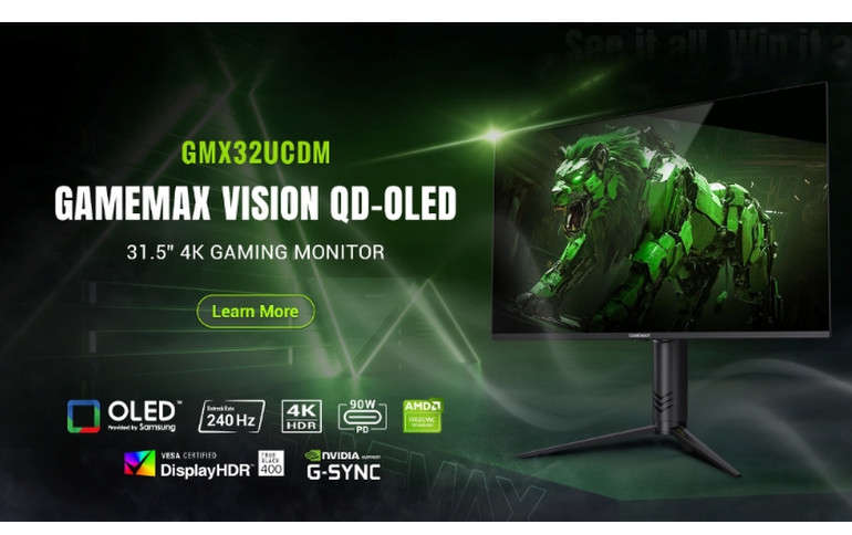 GAMEMAX Introduces VISION GMX32UCDM QD-OLED Gaming Monitor
