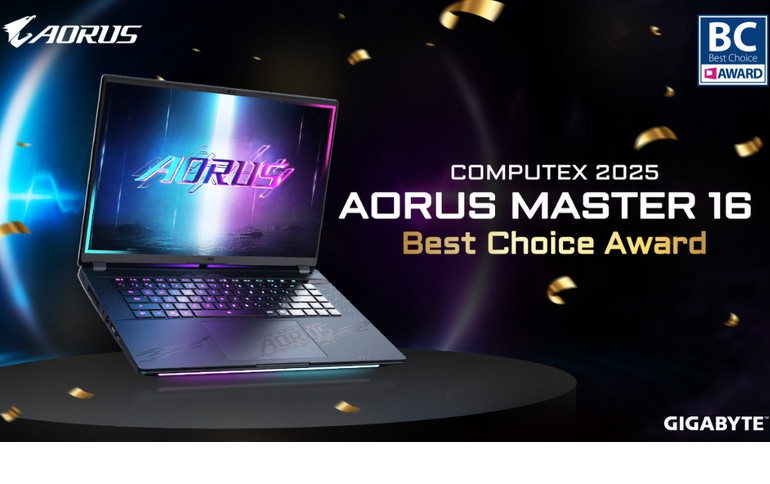 GIGABYTE AORUS MASTER 16 AI PC Wins COMPUTEX 2025 Best Choice Award