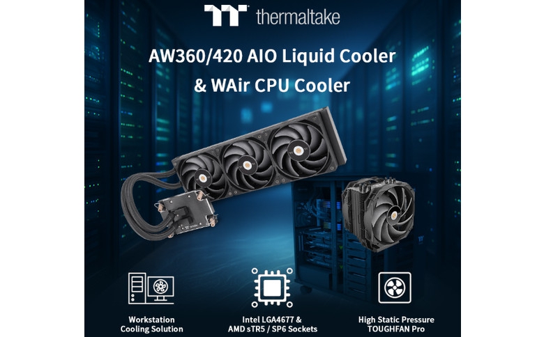 Thermaltake Launches AW360/420 AIO Liquid Cooler and WAir CPU Cooler for Workstations