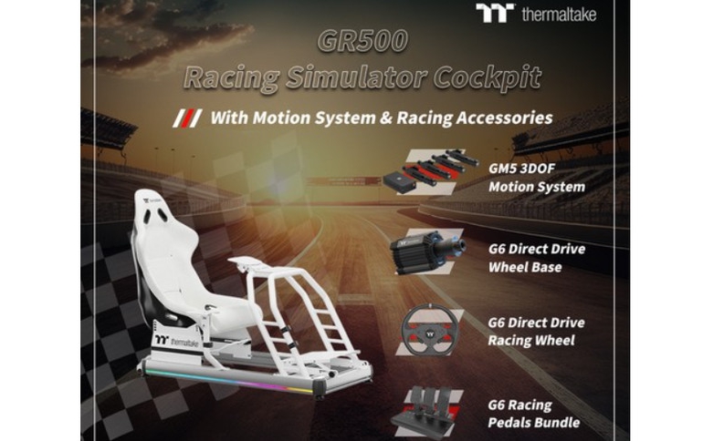 Thermaltake Unveils G6 Direct Drive Racing Wheel Bundle and GM5 3DOF Motion System