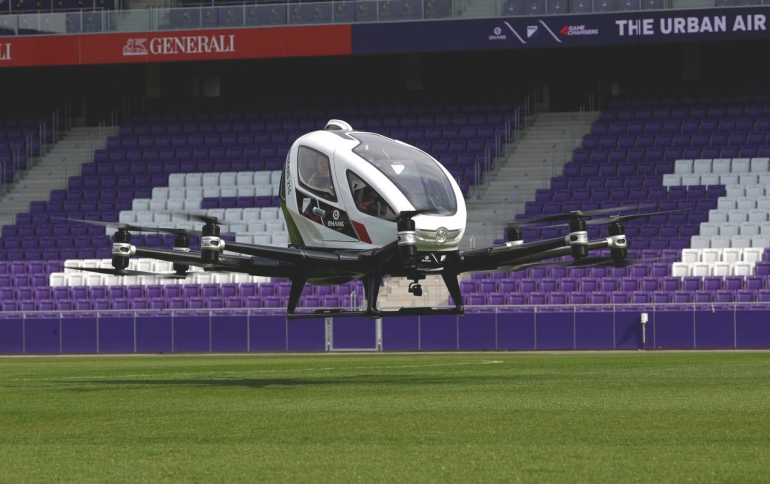 FACC and EHang Demontrate Autonomous Air Taxi in Vienna