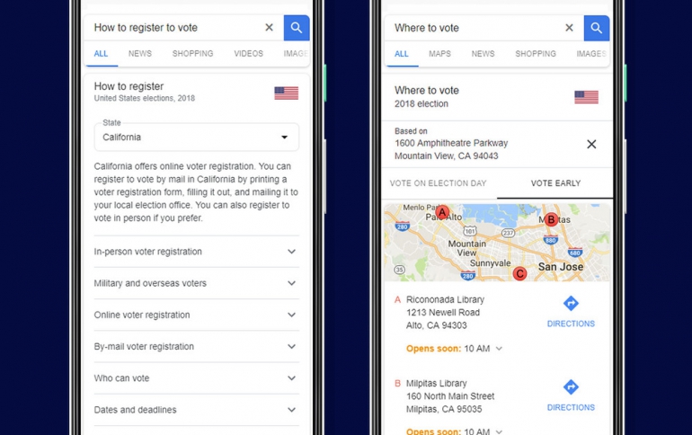 Google Search Tells You Where You Vote, Shows Election Results