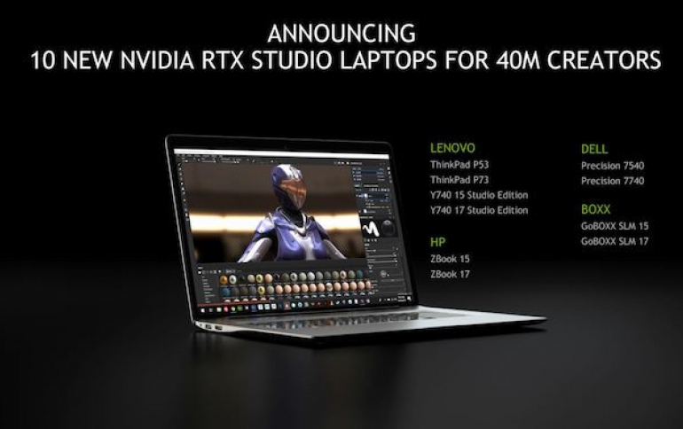 SIGGRAPH: NVIDIA Announces New RTX Studio Laptops, Brings Ray Tracing, AI to Creatives