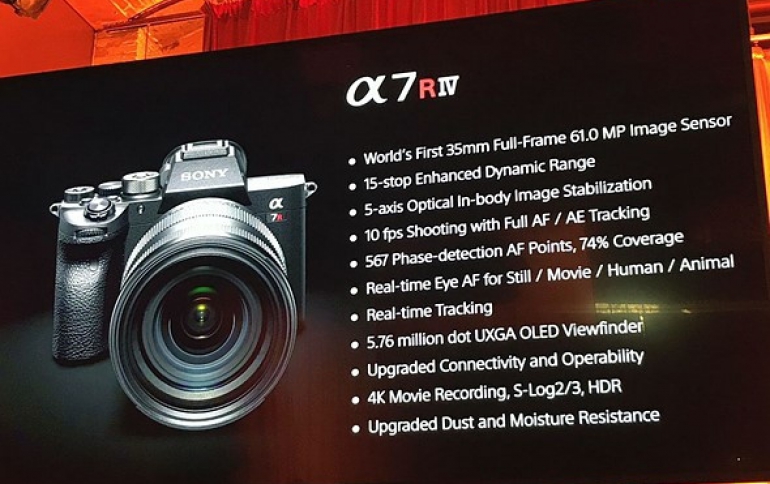 Sony A7R IV full-frame Mirrorless Camera Has a 61-megapixel Sensor