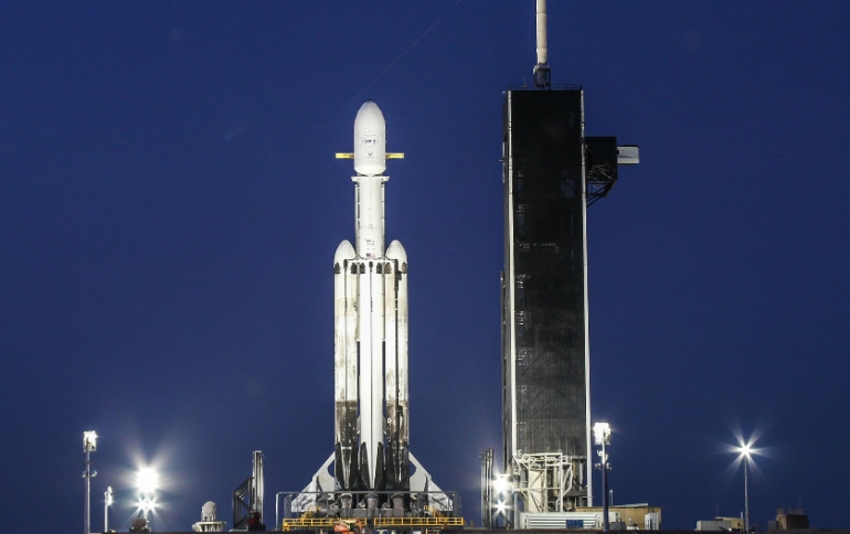SpaceX Prepares For  Difficult Launch With Falcon Heavy Night Flight