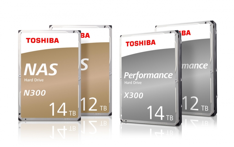 Toshiba Adds New 12TB and 14TB Helium-Sealed Models to N300 NAS and X300 Hard Drive Product Lines